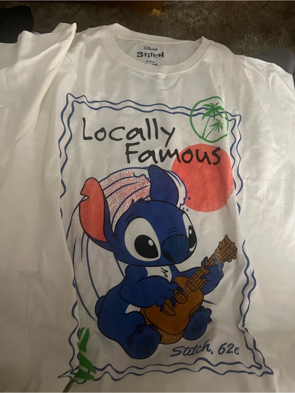 DISNEY STITCH STAMP GRAPHIC TEE UNISEX XL SOFT NWT